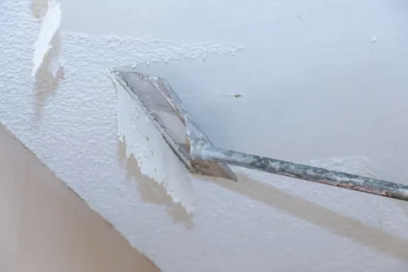 Removing popcorn from ceiling