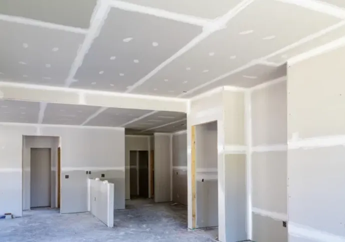 Finished drywall project by professionals